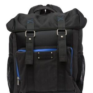 Robert Graham Unisex Black Blue Trim Phillippe Backpack